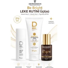 Dermoskin Be Bright Leke Rutini Üçlüsü: Arbutin Serum + Arbutin Krem + Pigmentyl SPF50