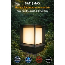 Satışmax 10 Adet Set Üstü Panjurlu Küp Bahçe Armatürü - Izgaralı Armatür