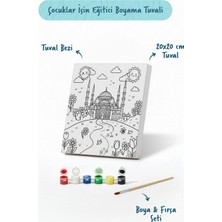 Tabdiko Çiçek Bahçesinde Sultanahmet Camii Şövalesiz Boya Seti 20X20