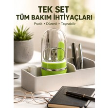 Meks Yeşil Tırnak Bakım Seti Cımbız Makas Tırnak Makası ve Törpü - HEP-1489-3748