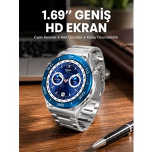 Meks Akıllı Saat 1.62 Inç Ultimate Nabız Sensörlü Sesli Görüşme Yapabilen Yeni  - HEP-6968-178