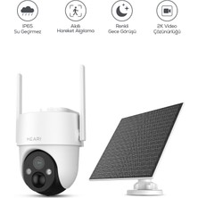 N2 Dış Mekan Kablosuz Wi-Fi Ptz Dahili Solar Şarjlı Akıllı Güvenlik Kamerası | 2k, 3mp, 5200MAH, Gece Görüşü, Çift Yönlü Ses