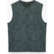 Koton Regular Fit Pamuklu Kolsuz Yıkamalı Bisiklet Yaka Atlet
