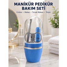 Meks Kompakt Manikür Bakım Seti Mavi Taşınabilir Kişisel Bakım Çantası - HEP-6227-5208