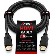 FURY 1.5 Metre HDMI Kablo 4K Ultra HD HDMI Full HD TV PS5 Laptop