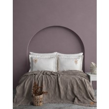 Garden Nakışlı El-Işi Kırlent & Örtü Takımı - Bej