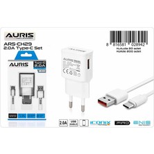 Auris ARS-CH29 Şarj Başlık+Kablo Type-C 2.0 A20
