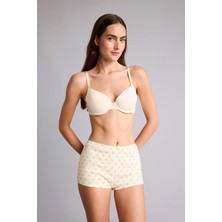 DeFacto Dantel Detaylı Ribana Sarı Boxer G6447AX26SM