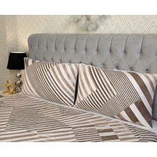 Calina Home Kahverengi Çizgili Yastık Kılıfı (2 Adet)