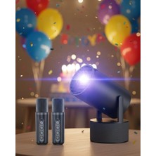 Belle Fusion Mey Ithalat® Akıllı Projeksiyon Cihazı Karaoke Mikrofonlu 1080P Android Yeni Nesil