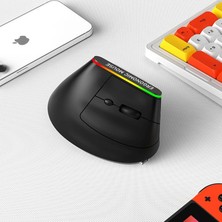 Techtic 2.4g Kablosuz Dikey Tasarım Mouse Çift Modlu Rgb Ergonomik Şarj Edilebilir Sessiz Mod Ofis Oyun