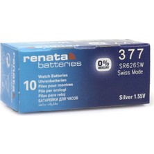 Mbb E-Ticaret Renata 377 SR626SW 1.55V Alkalin Saat Pili 10 Adet