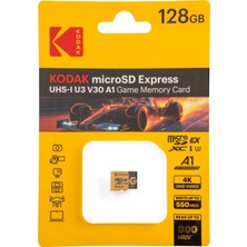 Kodak 128GB Uhs-I U3/V30/A1 Express Micro Sd Oyun Kartı Sd7.1 (900MB/S-550MB/S)