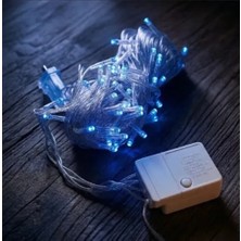 Freedom Storee 10M 100 LED Damla Uçlu Mavi Işık Şeffaf Kablo
