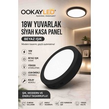 Ookay Led 18 Watt Sıvı Üstü Siyah Kasa Panel