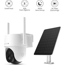 Meari V1 Dış Mekan 4g Ptz Dahili Solar Şarjlı Akıllı Güvenlik Kamerası | 2k, 3mp, Aov, 10400MAH, Gece Görüşü