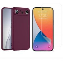 Tekno Grup Tecno Spark Slim 5g Kılıf Içi Kadife Yumuşak Lansman Kılıf-Koyu Mor + Nano Esnek Ekran Koruyucu