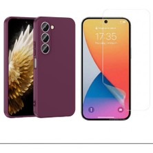 Tekno Grup Tecno Spark 40 Pro Kılıf Içi Kadife Yumuşak Lansman Kılıf-Koyu Mor + Nano Esnek Ekran Koruyucu