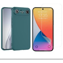 Tekno Grup Tecno Spark Slim 5g Kılıf Içi Kadife Yumuşak Lansman Kılıf-Koyu Yeşil + Nano Esnek Ekran Koruyucu