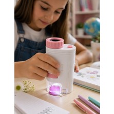 Renklime 80X-200X Taşınabilir Dijital Mikroskop  LED Işıklı Çocuk Eğitim Mikroskobu - Lisinya