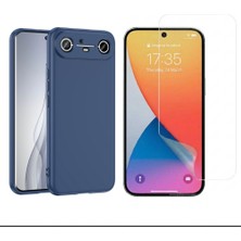 Tekno Grup Tecno Spark Slim 5g Kılıf Içi Kadife Yumuşak Lansman Kılıf-Lacivert + Nano Esnek Ekran Koruyucu