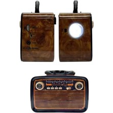 Urfakent Nostalji Radyo Bluetooth Hoparlör Usb-Sd Kart Giriş LED Fener Işıklı Bataryalı Pilli Yeni Nesil