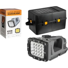İdragon W5234-1 45000 Lümen 20 LED Şarjlı LED Arama Feneri, Type-C Hızlı Şarjlı, Powerbank Özellikli, Kamp, Av, Balıkçılık ve Outdoor El Feneri