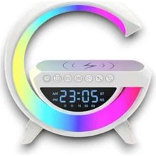 Renklime Google Dijital Kablosuz Şarj Özellikli Bluetooth Hoparlör Gece Lambası - Lisinya