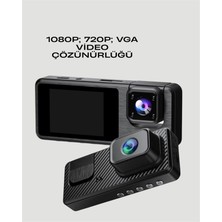 Renklime 1080P 3 Kameralı Araç Dvr – Döngü Kayıt ve Geri Görüş Özellikli Yeni Nesil - Lisinya