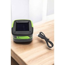 Renklime Güneş Enerjili LED Lamba Kamp Lambası Katlanabilir Lamba USB Şarjlı - Lisinya