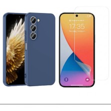 Tekno Grup Tecno Spark 40 Pro Kılıf Içi Kadife Yumuşak Lansman Kılıf-Lacivert + Nano Esnek Ekran Koruyucu