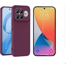 Tekno Grup Xiaomi Poco F8 Ultra Kılıf  Içi Kadife Yumuşak Lansman Kılıf-Koyu Mor + Nano Esnek Ekran Koruyucu