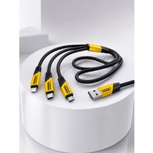 Renklime USB 3'ü 1 Arada Şarj Kablosu 240W Pd Destekli Çoklu Şarj Kablosu - Lisinya