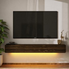 İnarch Dizayn Inarch Dizayn Alba LED Işıklı Duvara Monte Tv Sehpası - 3 Kapaklı Tasarım