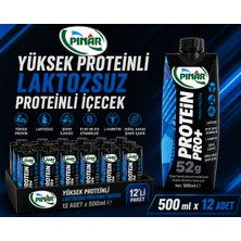 Pınar Yüksek Proteinli Süt 500 ml x 12 Adet