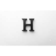 Ozn 3D Tech 3D Tasarım Dekoratif Harf 'h' Tinos Font (4 Cm)- Siyah