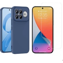 Tekno Grup Xiaomi Poco F8 Ultra Kılıf  Içi Kadife Yumuşak Lansman Kılıf-Lacivert + Nano Esnek Ekran Koruyucu