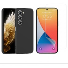 Tekno Grup Tecno Spark 40 Pro Kılıf Içi Kadife Yumuşak Lansman Kılıf-Siyah + Nano Esnek Ekran Koruyucu
