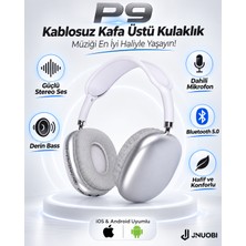 Jnuobi P9 Kablosuz Bluetooth 5.0 Kafa Üstü Kulaklık – Mikrofonlu – Katlanabilir – Ios & Android Uyumlu – Stereo Bass