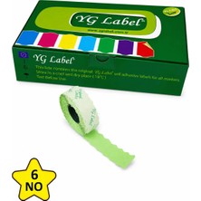 MTKardeşler Yg Label6 Numara Tekstil Meto Etiketi 42X1500 LÜK42 Rulo (1 Kutu)