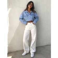 Aida Fashion Puanteyli Denim Ceket