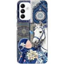 TechTree Samsung Galaxy A05S Uyumlu Geleneksel Motifli Beyaz At Baskılı Silikon Kılıf