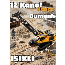 Boratila Toys 2.4ghz 12 Kanal Işıklı Müzikli Demo Modlu Buharlı Uzaktan Kumandalı Vinç Oyuncak