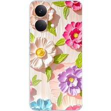 TechTree Poco X8 Pro Max Uyumlu Renkli Çiçek Bahçesi Baskılı Silikon Kılıf