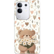 TechTree Vivo Y29 Uyumlu Romantik Sevimli Ayıcık Baskılı Silikon Kılıf