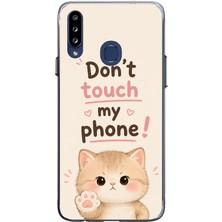 TechTree Samsung Galaxy A20S Uyumlu Tlefonuma Dokunma  Baskılı Silikon Kılıf