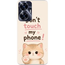 TechTree Realme C55 Uyumlu Tlefonuma Dokunma  Baskılı Silikon Kılıf