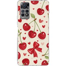TechTree Redmi Note 12 Pro 4g Uyumlu Iraz, Kırmızı Kurdele ve Kalp Baskılı Silikon Kılıf