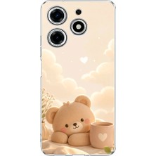 TechTree Tecno Spark 10 Pro Uyumlu Sevimli Tatlı Ayı Baskılı Silikon Kılıf