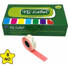 MTKardeşler Yg Label 8 Numara Tekstil Meto Etiketi 42X1500 Lük 42 Rulo (1 Kutu)